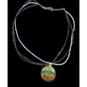 Kenneth Cole Fairycore Beaded Floral Pendant Necklace